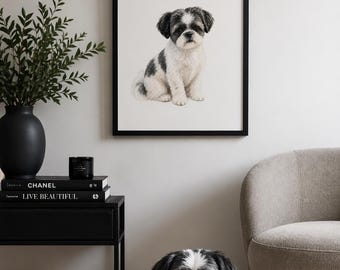 Custom Dog Wall Art, Dog Lover Gift, Pet Portrait (Digital Download)