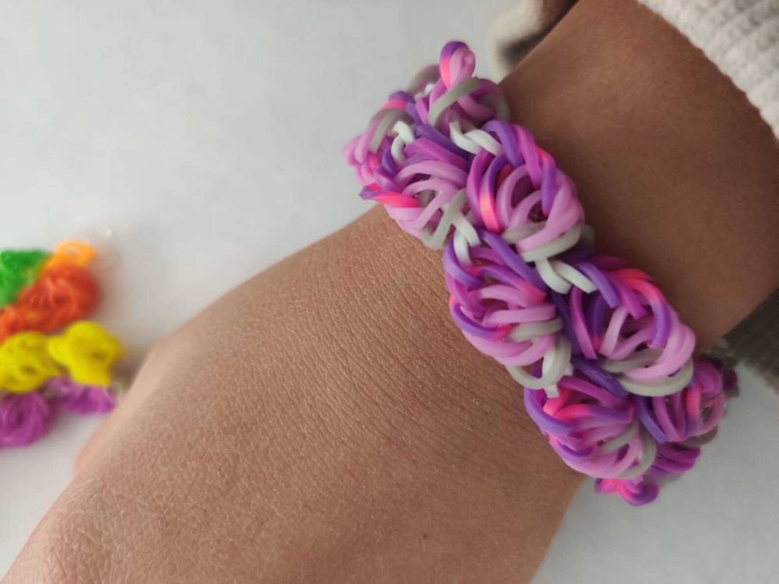 Braid rubber band bracelet multicolor different lengths Etsy