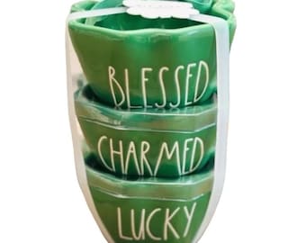 Rae Dunn Shamrock Ramekin Stack