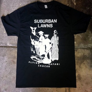 Suburban Lawns band shirt punk new wave Devo Blondie X Go-Go's X Ray Spex post-punk synth punk B-52's powerpop flying saucer safari janitor