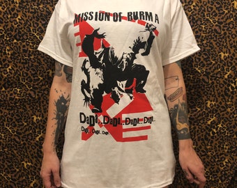 Misión de Birmania banda camisa post-punk Boston hardcore punk rock indie rock Husker Du Wire The Reemplazos
