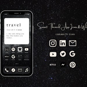 Galaxy App Icons & Widgets | iOS Aesthetic iPhone Theme | Galaxy Home Screen Icons | Widgetsmith App Icons