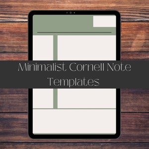 Minimalist Cornell Note Templates