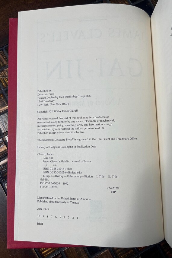 Gai-jin - James Clavell - First Edition 1993 - Hardcover - Etsy