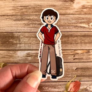 Bl. Carlo Acutis Matte Sticker, Catholic Stickers, Saint Stickers, Catholic Saint Stickers, Catholic Saints, Catholic Gifts, Vinyl Stickers