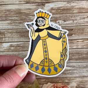 St. Olga, Catholic Stickers, Saint Stickers, Catholic Saint Stickers, Catholic Saints, Catholic Gifts