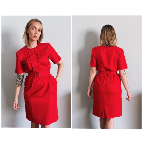 Vintage 1980s Red “SK & Company” Dress - image 1