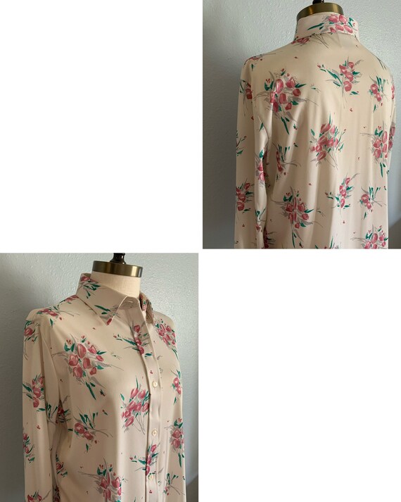 Vintage 1970’s Sears “The Shirt” Floral Blouse - image 5