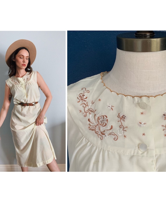 Vintage 1960’s “Plum Blossoms” Dress - image 1