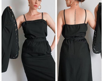 Vintage 1980s “Sasson” Three Piece Black Set