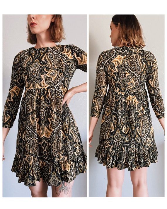 Vintage 1960s “Cirette” Paisley Mod Mini Dress