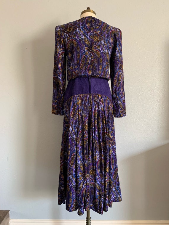 Vintage 1980’s Purple “Cynthia Howie” Dress - image 6