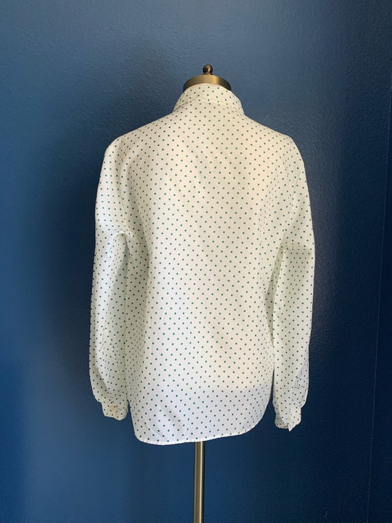 Vintage 1970s “Cape Cod” Polka Dot Blouse - image 6