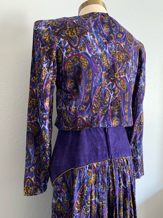 Vintage 1980’s Purple “Cynthia Howie” Dress - image 8