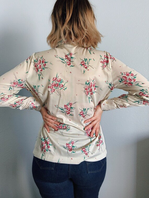 Vintage 1970’s Sears “The Shirt” Floral Blouse - image 3