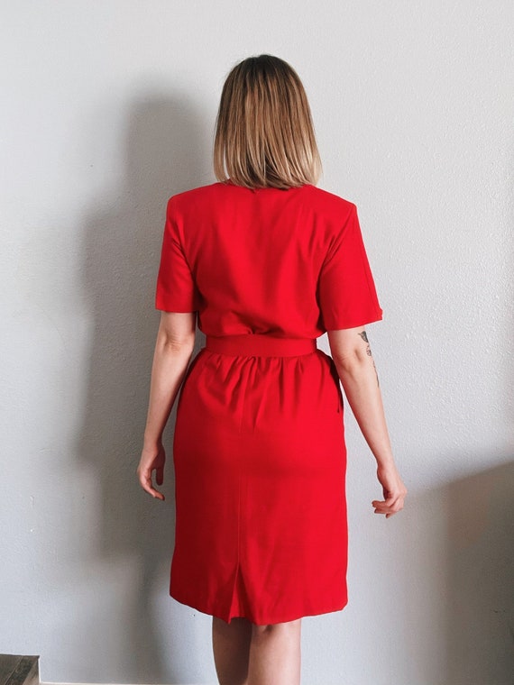 Vintage 1980s Red “SK & Company” Dress - image 3