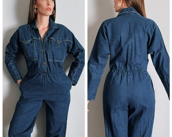 Vintage 1980’s Blue Denim Jean Jumpsuit Coveralls