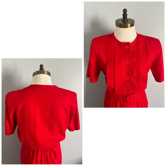 Vintage 1980s Red “SK & Company” Dress - image 6