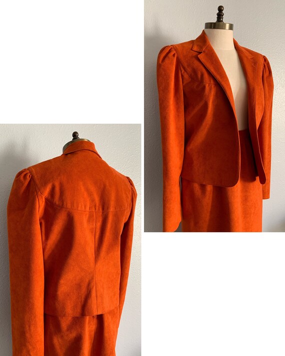 Vintage Burnt Orange Suede Two Piece Set - image 6