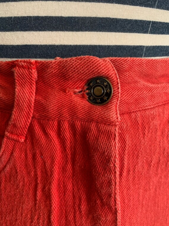 Vintage 1980s Red “Neutral Zone” Jeans - image 5