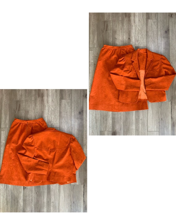 Vintage Burnt Orange Suede Two Piece Set - image 8