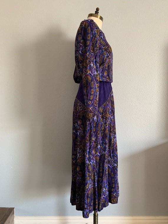 Vintage 1980’s Purple “Cynthia Howie” Dress - image 5