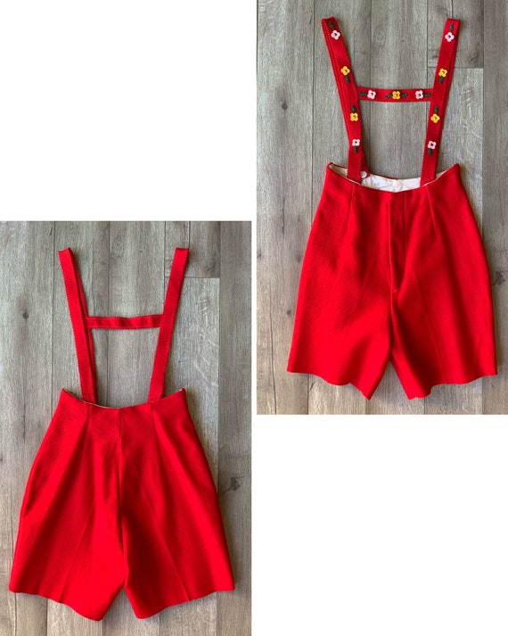 Vintage 1960’s Red Overall Shorts - image 6