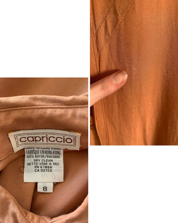 Vintage 1990’s Light Brown Studded “Capriccio” Bl… - image 6