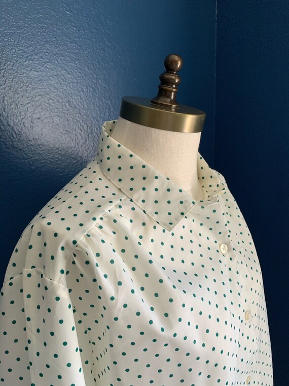 Vintage 1970s “Cape Cod” Polka Dot Blouse - image 8