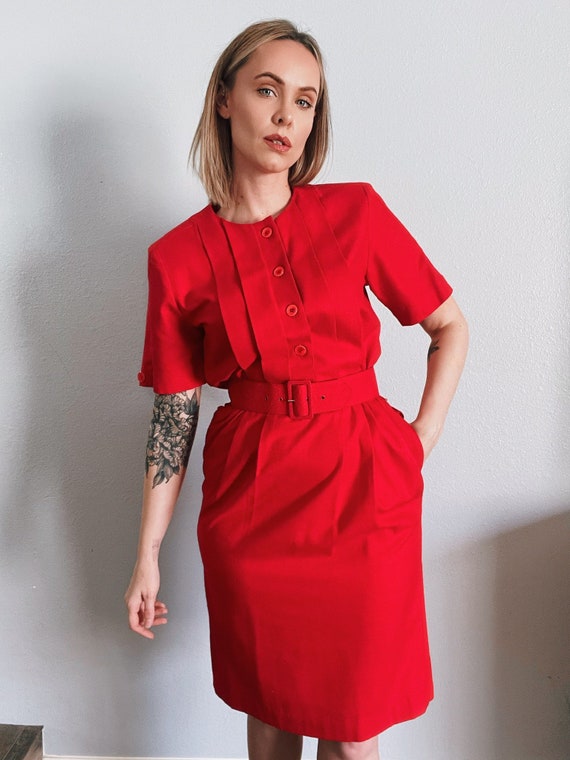 Vintage 1980s Red “SK & Company” Dress - image 2