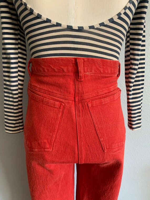 Vintage 1980s Red “Neutral Zone” Jeans - image 8