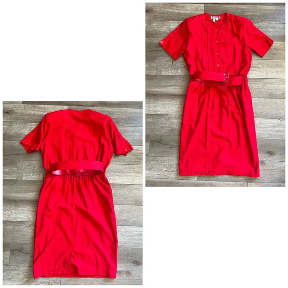 Vintage 1980s Red “SK & Company” Dress - image 7