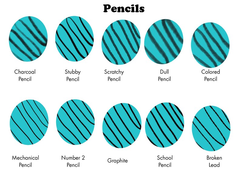 Procreate Brush Bundle Pens and Pencil Sets Essentials for Etsy