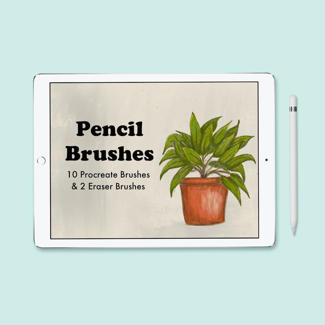 Procreate Brush Set: 10 Pencils for iPad Sketching | Procreate Brushes ...