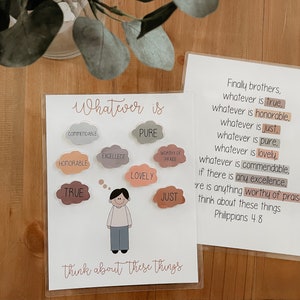 Filippenzen 4:8 werkblad | Thuisonderwijs | Bijbelles | Zondagsschool | Wat is | Christelijke studie | Denk hier eens over na
