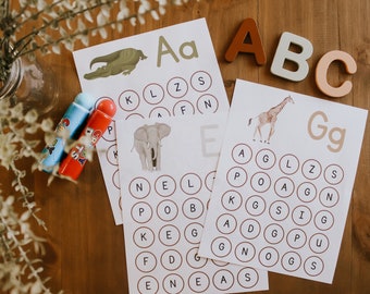 ABC dot worksheets| Find the letter  | Homeschool | Preschool | alphabet learning