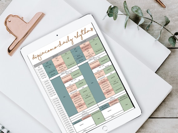 Editable Daily Rhythm Template Schedule Template Google - Etsy