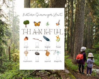 Nature scavenger hunt printable | Homeschool | Forest School | Nature Preschool | Kindergarten