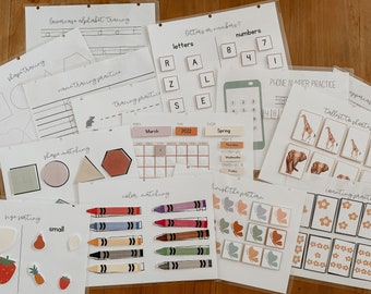 Morning binder Preschool | Kindergarten | name tracing | calendar work | busy binder