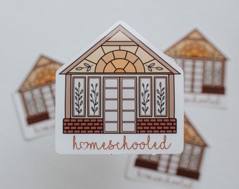 homeschooled home sticker | motherhood stickers | Christian motherhood | homeschooling, homemaking, homemaking