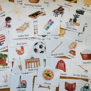 Cartes de routine quotidienne NUMÉRIQUES | cartes de corvée | rythme quotidien de l'école à la maison | Horaire pour les enfants | Tableau des tâches | école maternelle