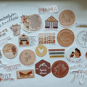 Set of stickers | motherhood stickers | homeschooling, homemaking, homemaking