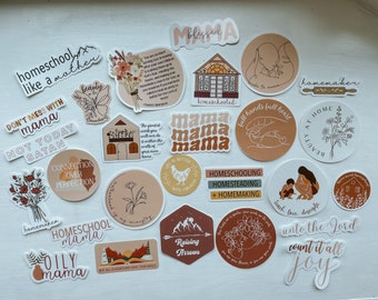 Set of stickers | motherhood stickers | homeschooling, homemaking, homemaking