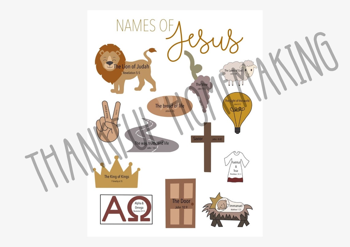Names of Jesus | Names of Christ | Homeschool | Bible Lesson | Sunday ...