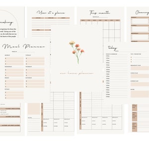 Planning Pages | Homemaking Binder Planner | meal planner | daily, weekly planner
