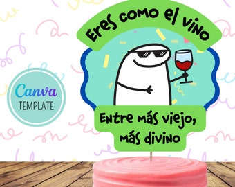 Flork 10 Diseños Cake Topper Editables Personalizable 