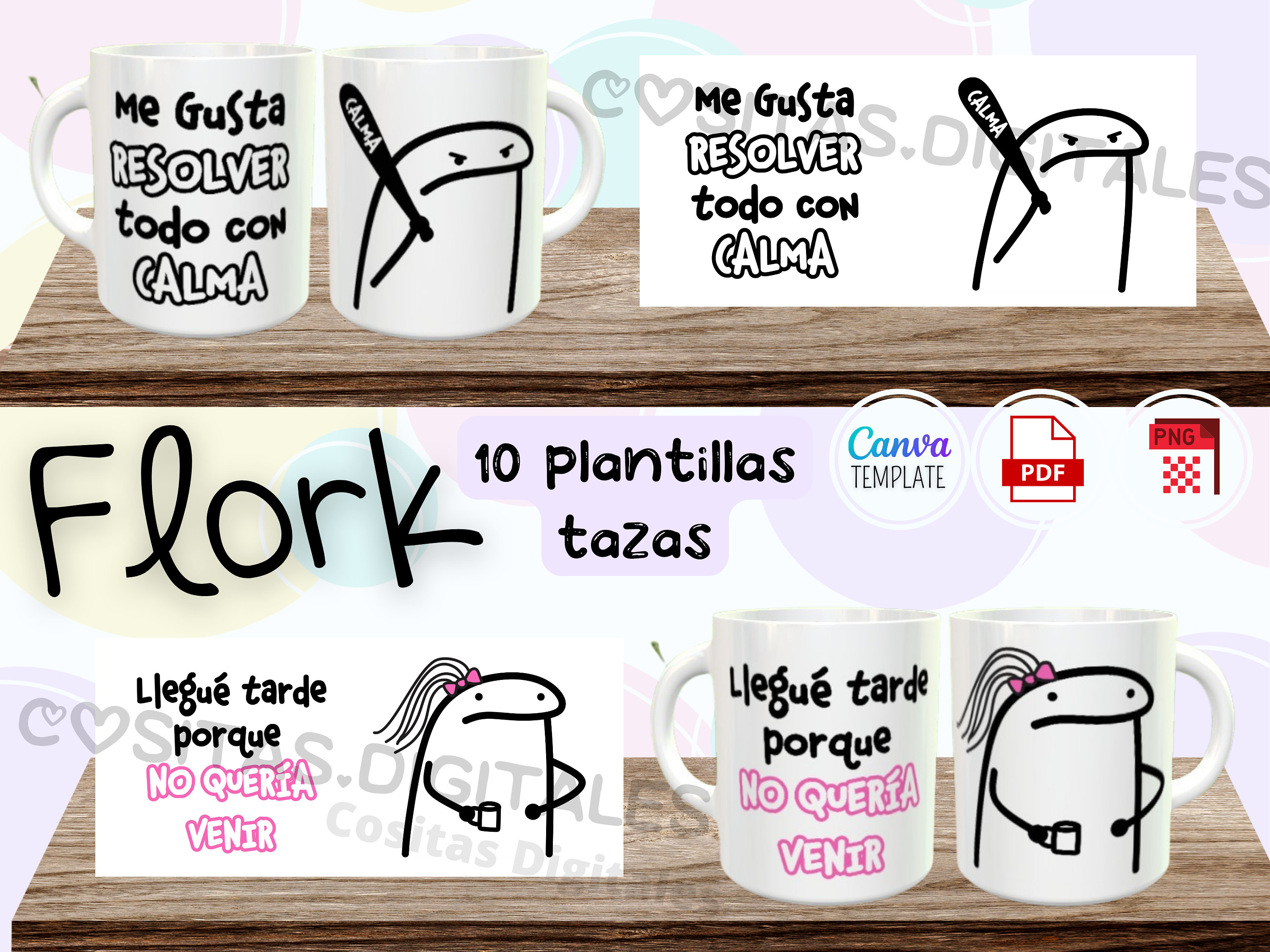 Flork Cake Topper Imprimible Divertido Deformito Meme Editable  Personalizado Plantilla CANVA Template Descarga Digital Inmediata Download