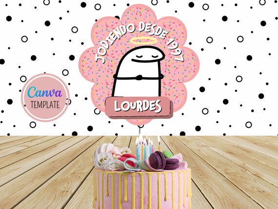 Flork Cake Topper Imprimible Divertido Deformito Meme Editable  Personalizado Plantilla CANVA Template Descarga Digital Inmediata Download