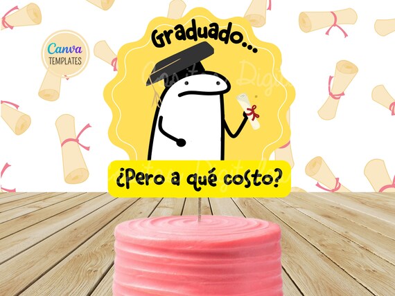 Flork 10 Diseños Cake Topper Editables Divertidos MEME Feliz -  Israel