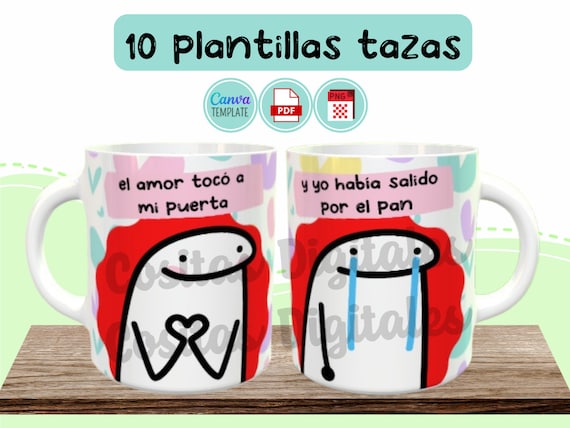 Bundle 10 Plantillas Tazas Sublimación Editables Graciosas Divertidas Funny  Mug Meme Monigote Descarga Digital CANVA Template PDF PNG 